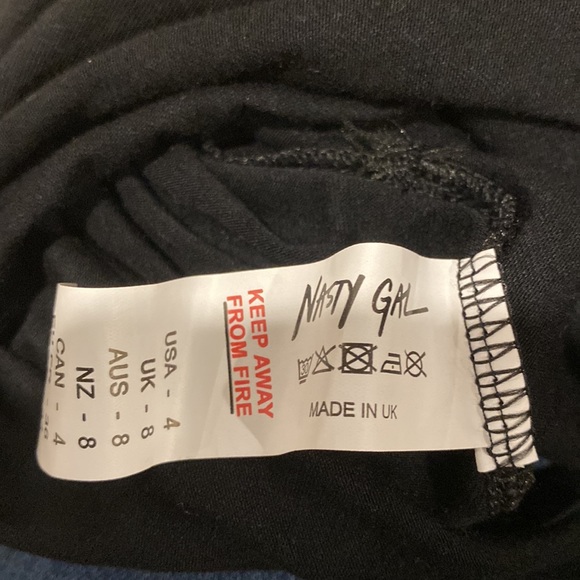 NASTY GAL 1 SLEEVE BODY SUIT NWT UN BLACK - Picture 7 of 8